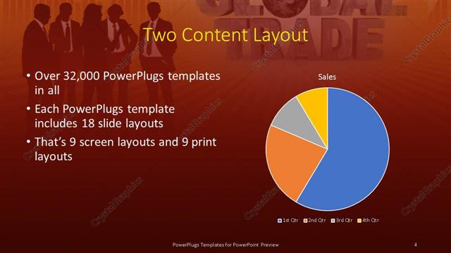 Two Content presentation slide layout
