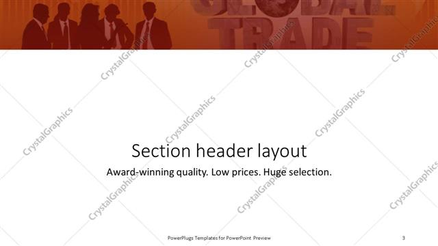 Section Header presentation slide layout