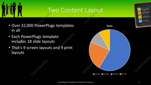 Two Content presentation slide layout