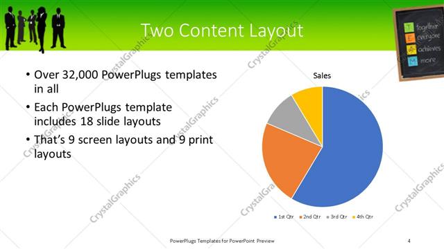 Two Content presentation slide layout