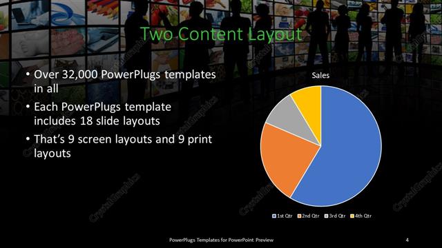 Two Content presentation slide layout