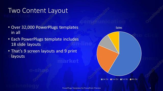 Two Content presentation slide layout