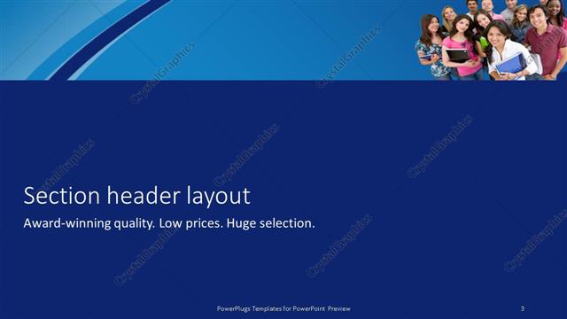 Section Header presentation slide layout