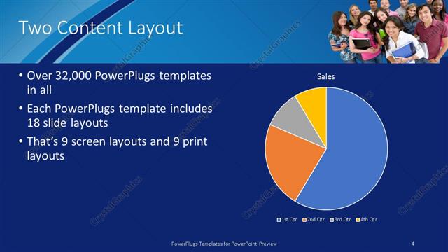 Two Content presentation slide layout