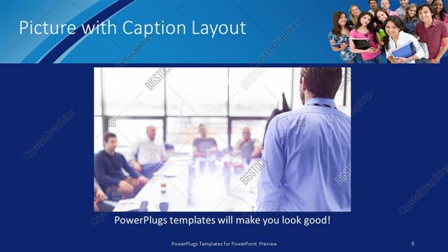 Picture with Caption presentation slide layout