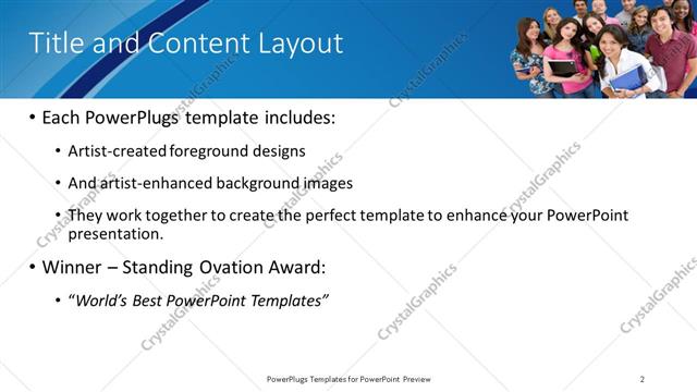 Title and Content presentation slide layout