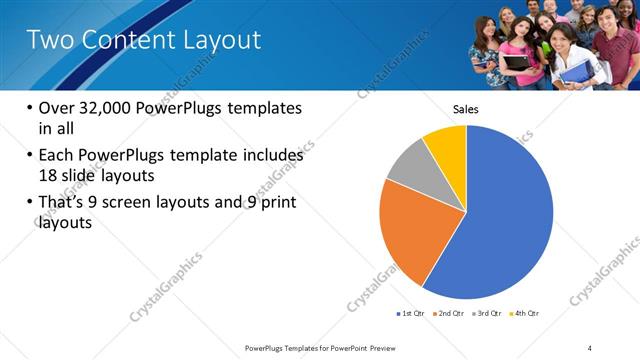 Two Content presentation slide layout