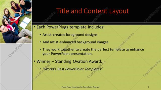 Title and Content presentation slide layout