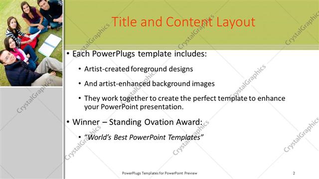 Title and Content presentation slide layout