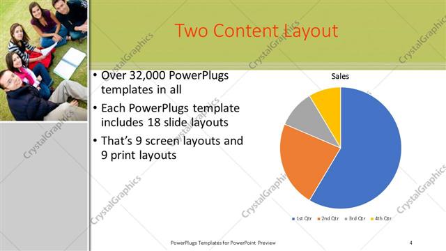 Two Content presentation slide layout