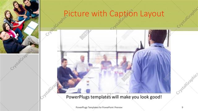 Picture with Caption presentation slide layout