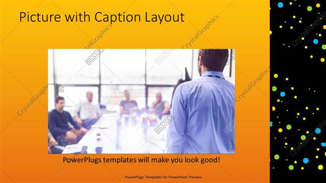 Picture with Caption presentation slide layout