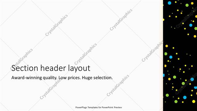 Section Header presentation slide layout