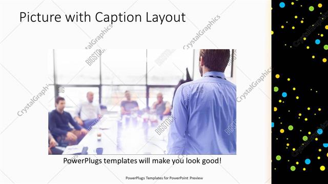 Picture with Caption presentation slide layout