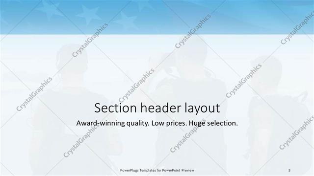 Section Header presentation slide layout