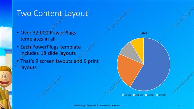 Two Content presentation slide layout