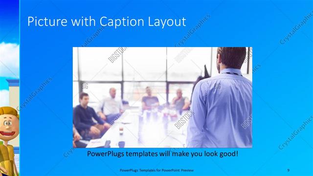 Picture with Caption presentation slide layout