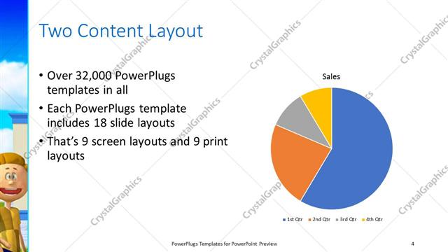 Two Content presentation slide layout