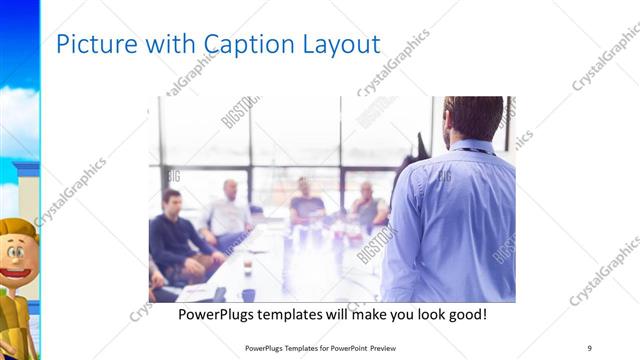 Picture with Caption presentation slide layout