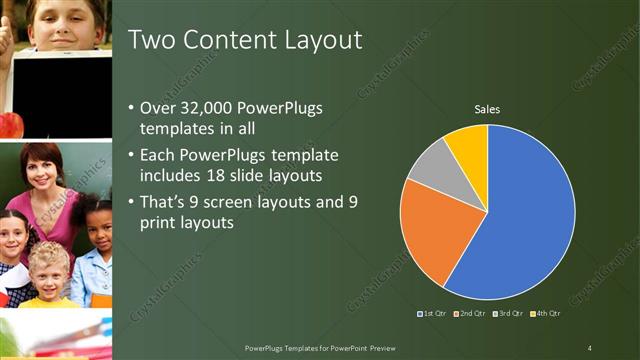 Two Content presentation slide layout