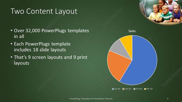 Two Content presentation slide layout