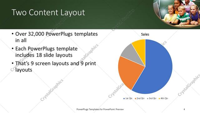 Two Content presentation slide layout