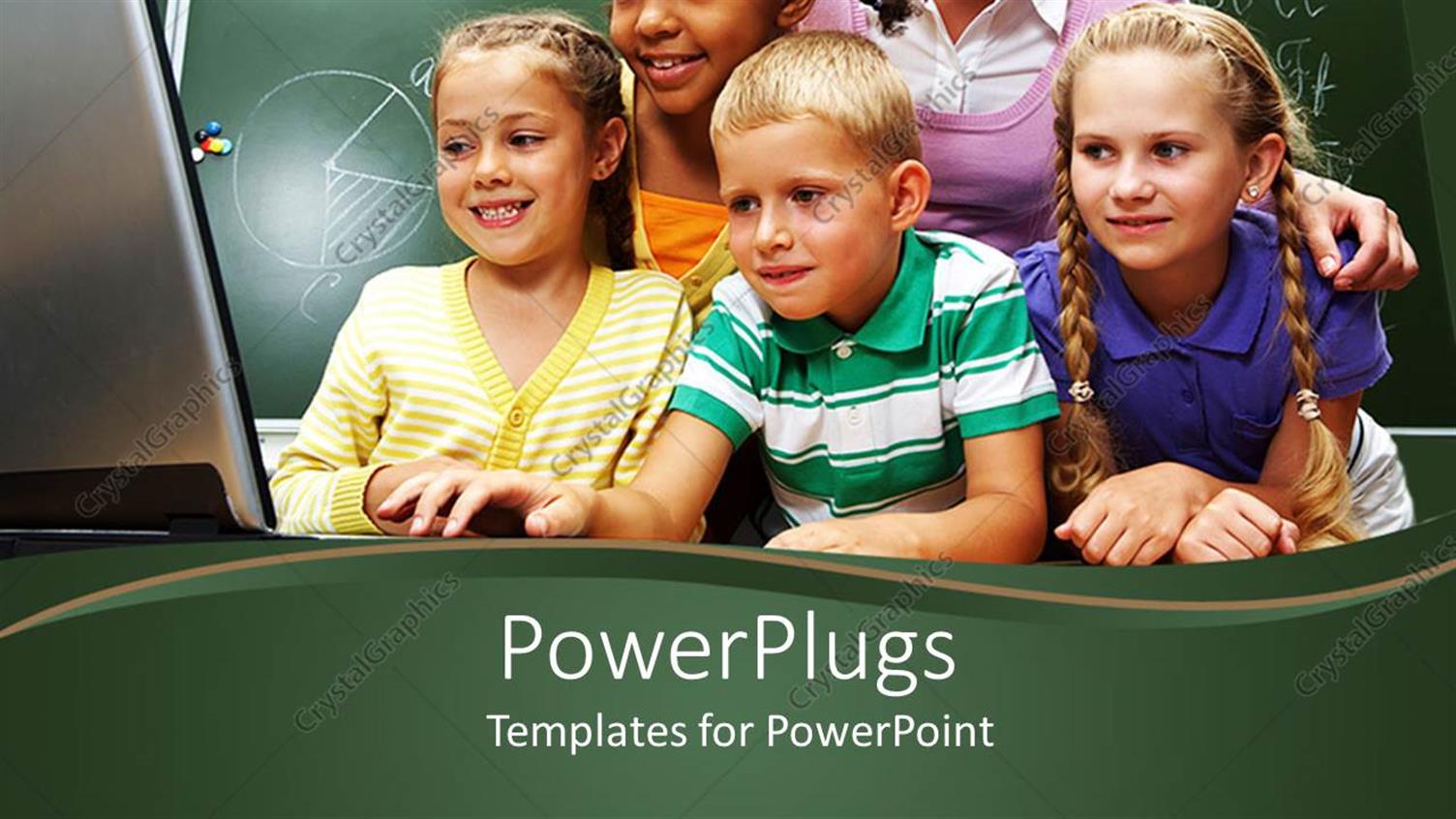 Featuring a Group of Students with a Teacher Looking on a Screen