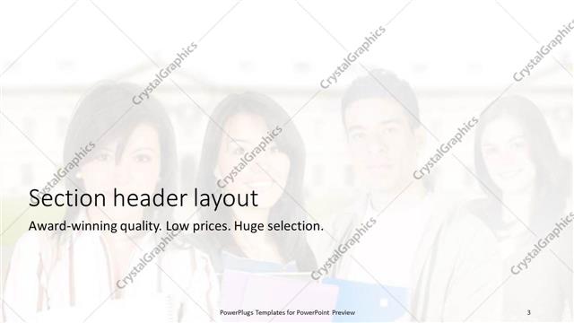 Section Header presentation slide layout