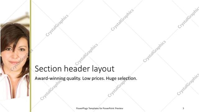 Section Header presentation slide layout