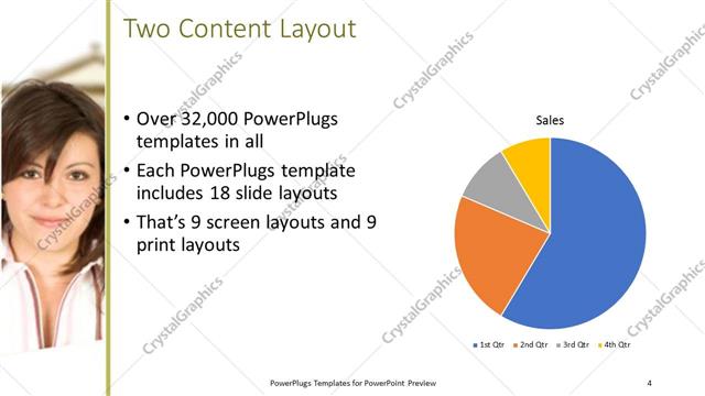 Two Content presentation slide layout