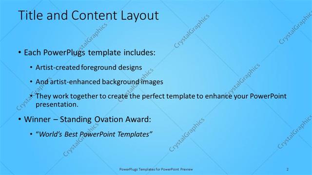Title and Content presentation slide layout