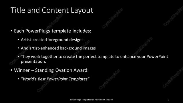 Title and Content presentation slide layout