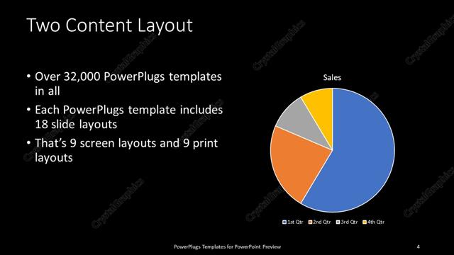 Two Content presentation slide layout