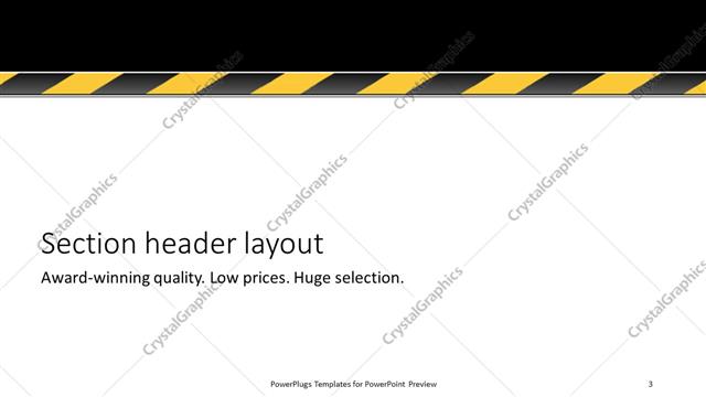 Section Header presentation slide layout