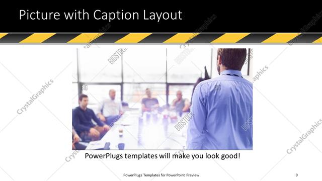 Picture with Caption presentation slide layout