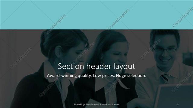 Section Header presentation slide layout