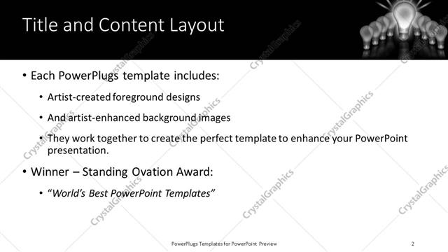 Title and Content presentation slide layout