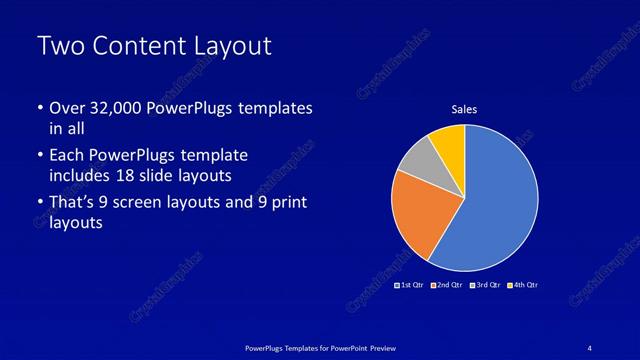 Two Content presentation slide layout