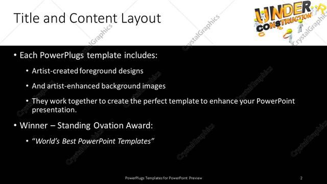Title and Content presentation slide layout