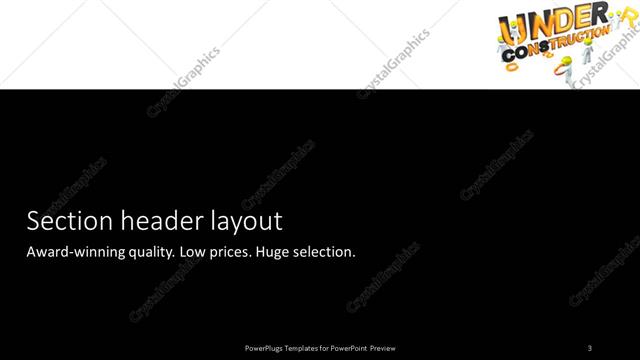 Section Header presentation slide layout