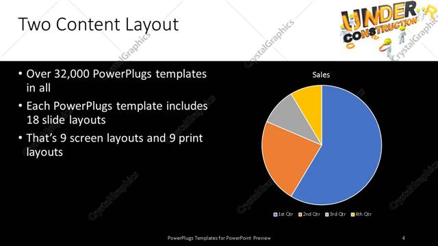 Two Content presentation slide layout