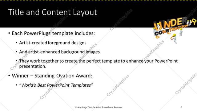 Title and Content presentation slide layout