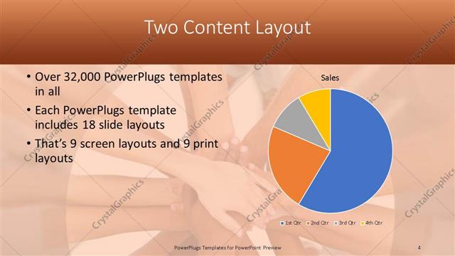 Two Content presentation slide layout