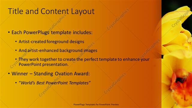 Title and Content presentation slide layout