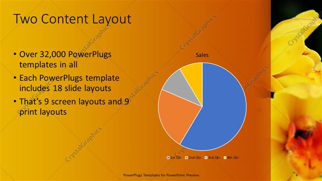 Two Content presentation slide layout