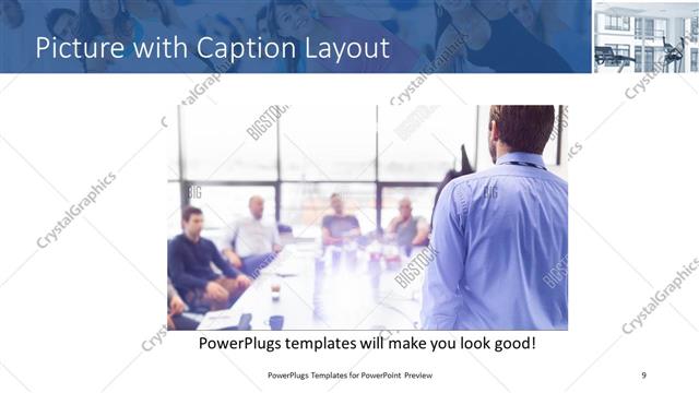 Picture with Caption presentation slide layout