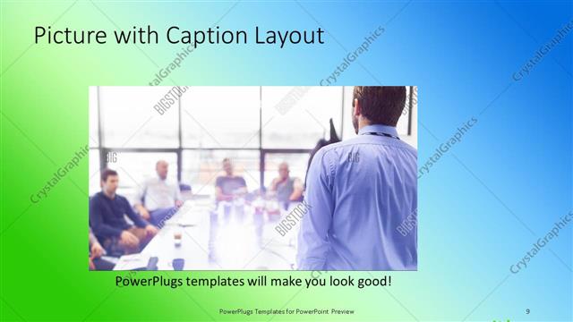 Picture with Caption presentation slide layout