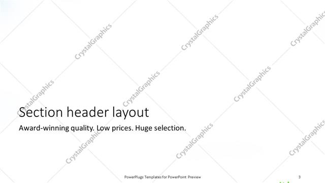 Section Header presentation slide layout