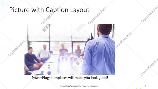 Picture with Caption presentation slide layout
