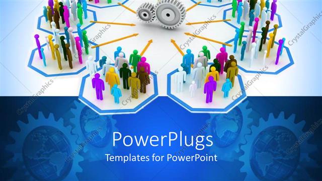  Presentation with pair - Groups of people around pair of gears